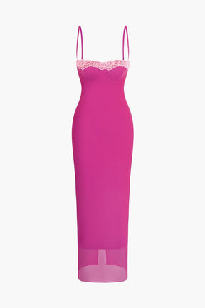 Robe midi orange vue arrière rosée