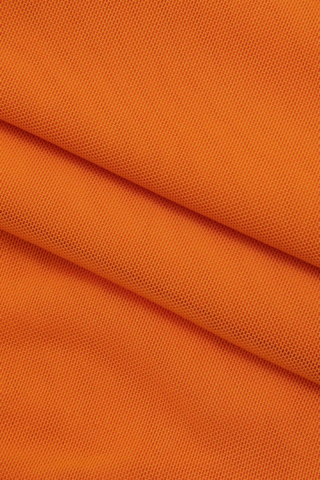 Robe midi orange détail bretelles lune