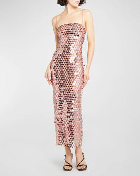 Robe midi élégante vue détaillée jade