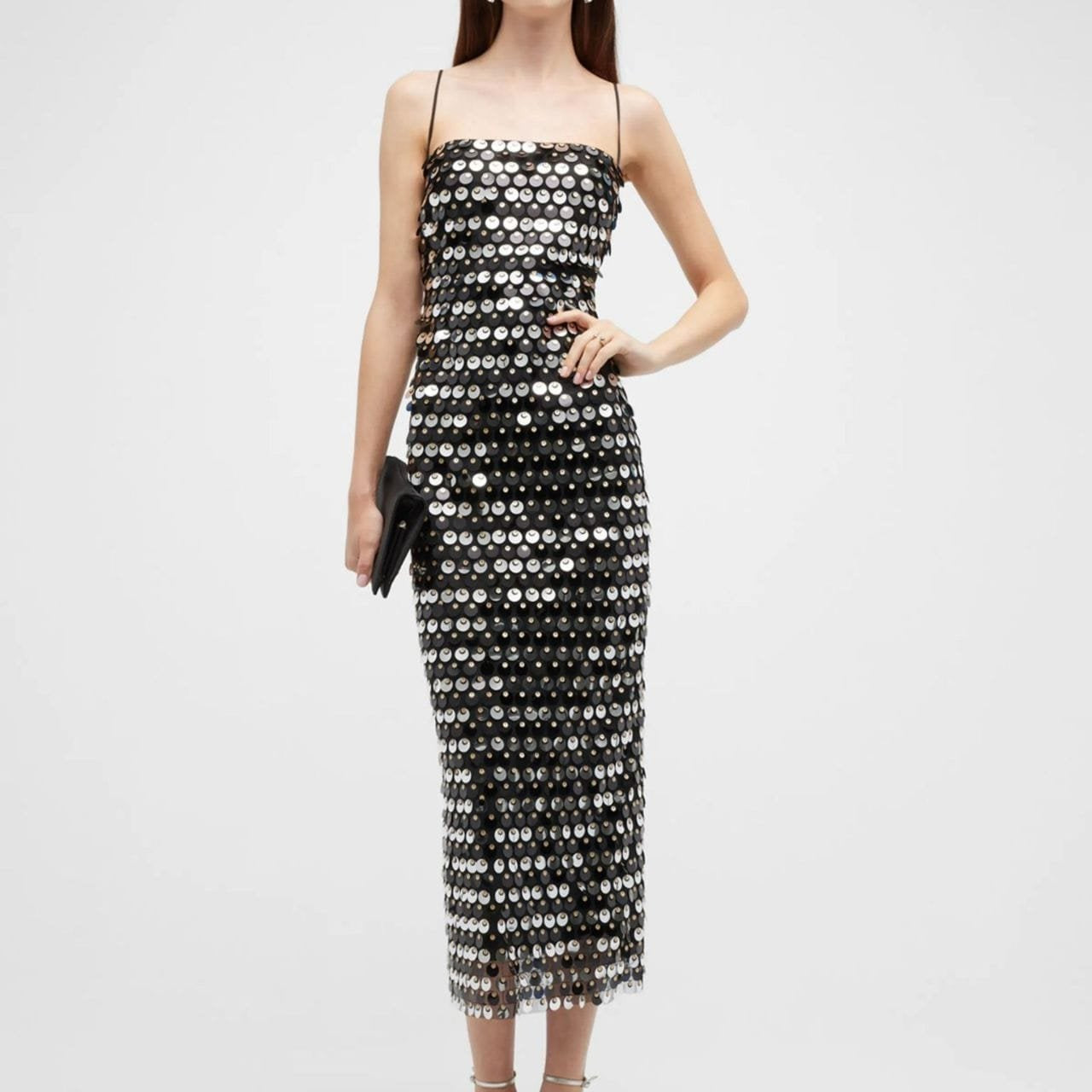 Robe midi glamour vue complète quartz