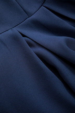 Robe midi plissée détail tissu lune
