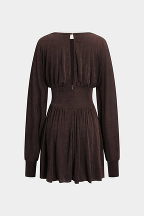 Robe mini zippée confortable vue de dos nuage
