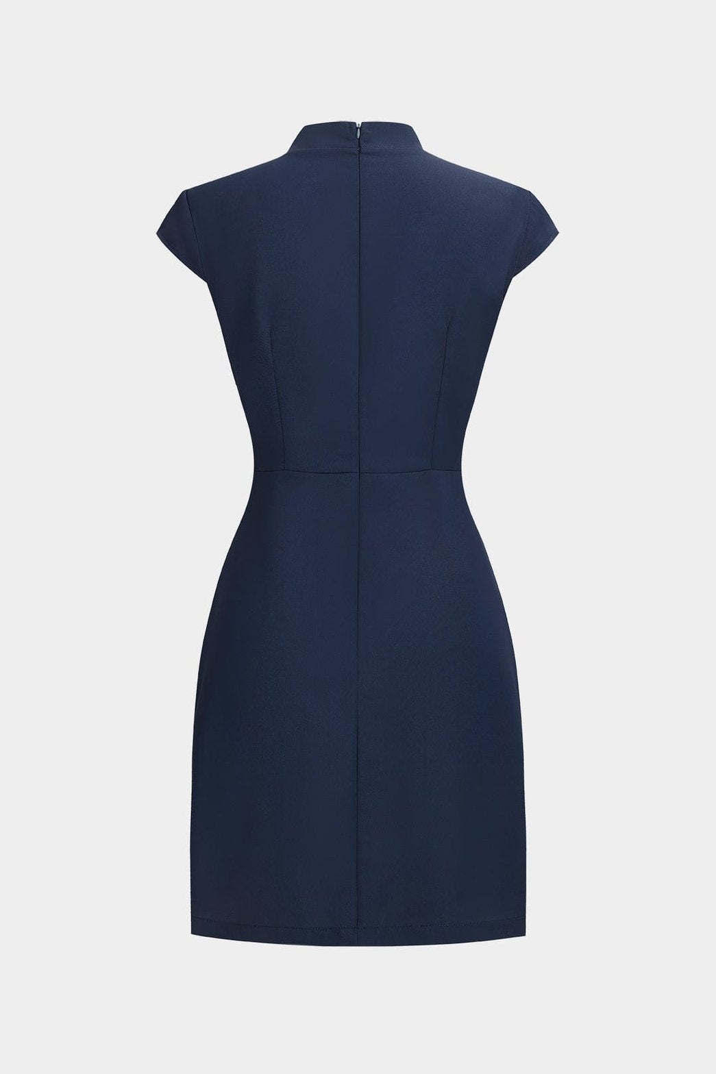 Robe mini plissée bleu marine vue de dos nuage