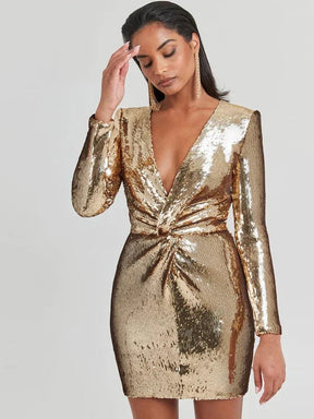 Détail des sequins dorés brillant