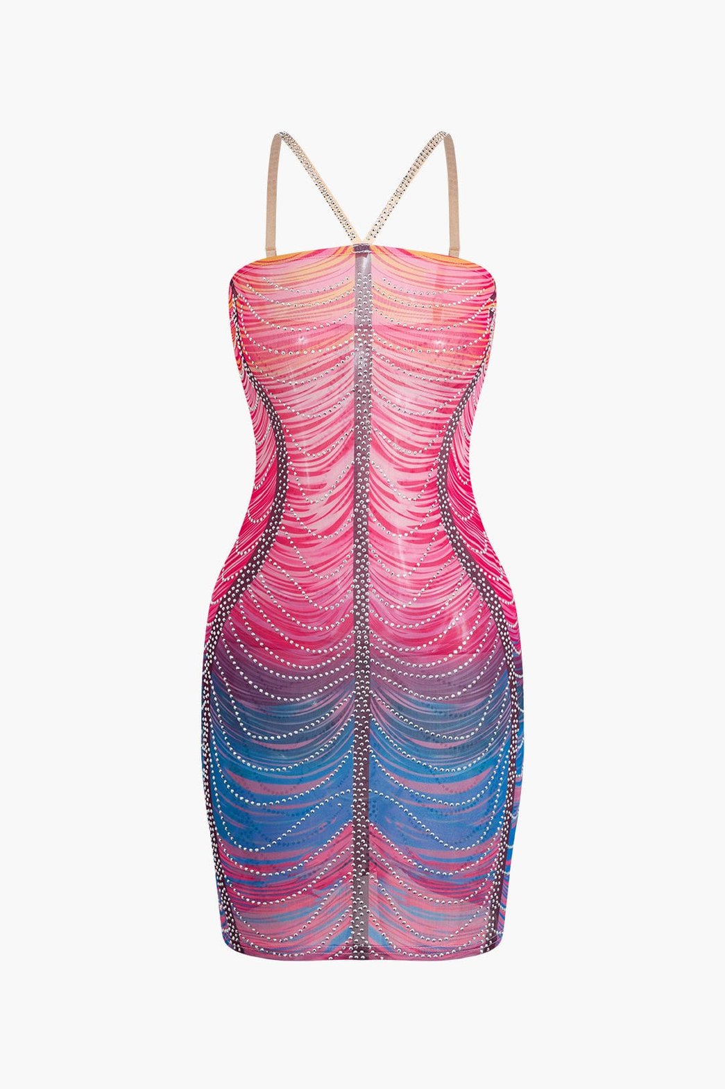 Robe moulante vue trois-quarts arc