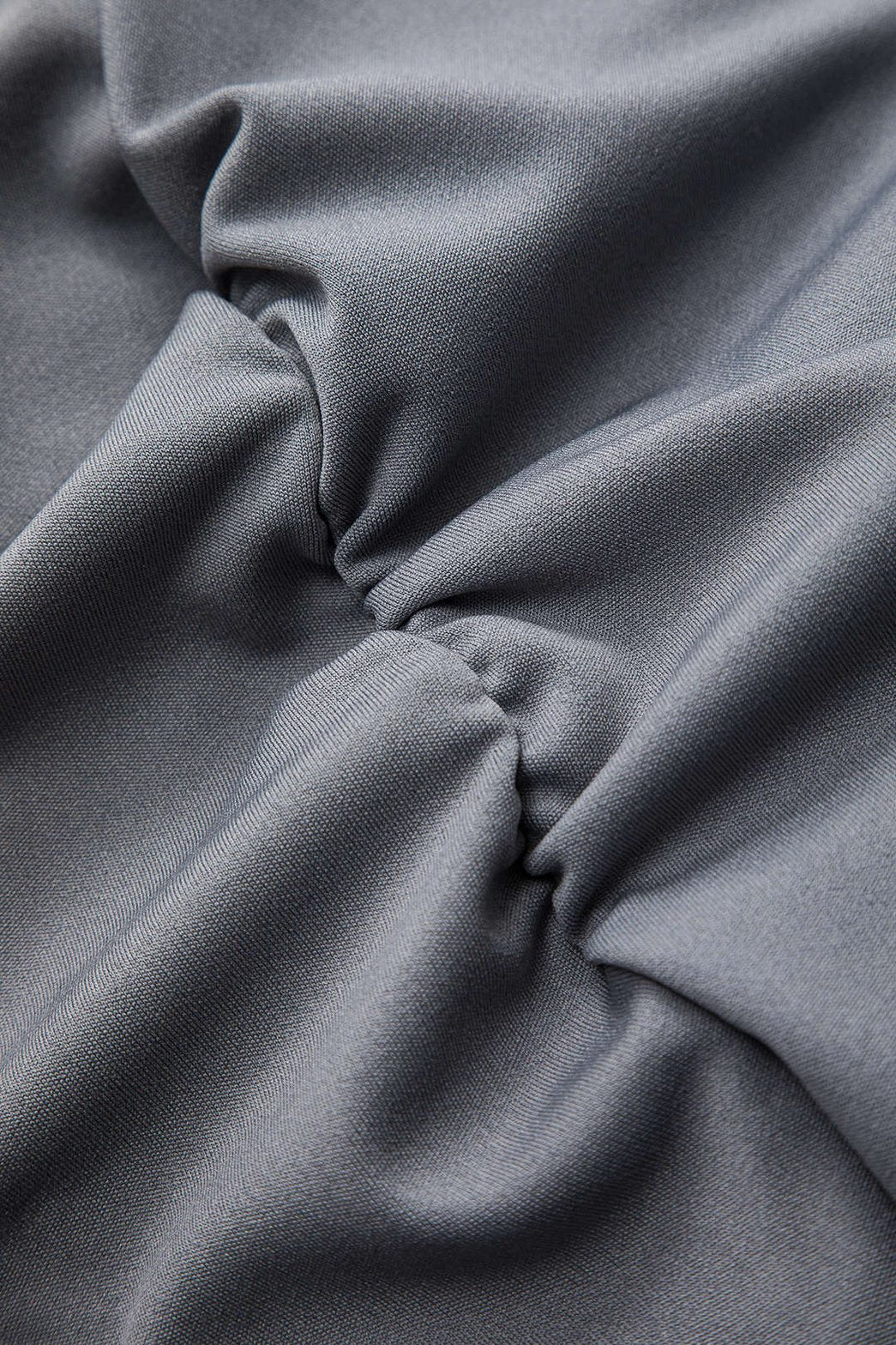 Robe asymétrique grise vue de côté - jasmin