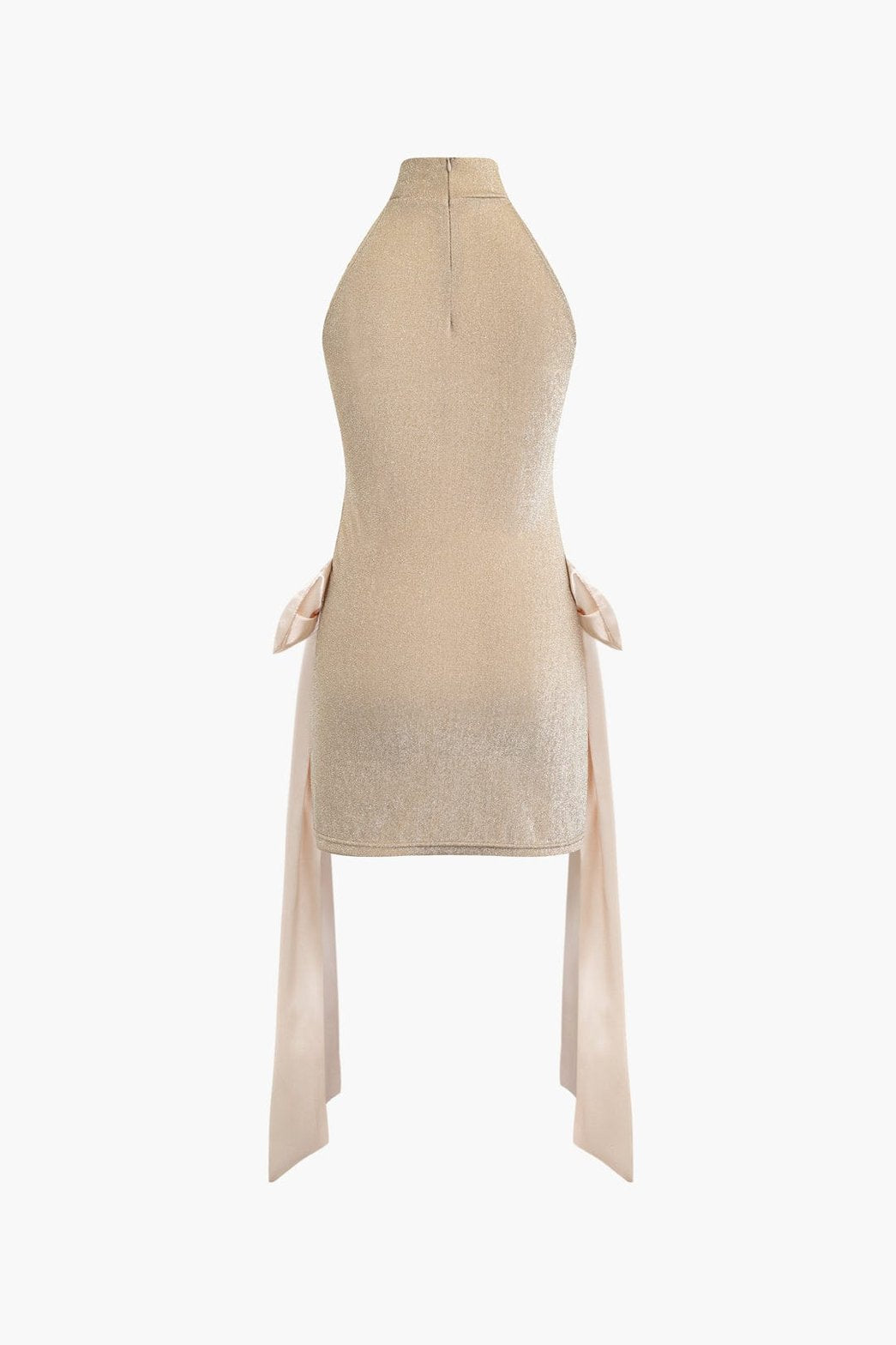 Robe courte élégante avec détails nœuds soleil