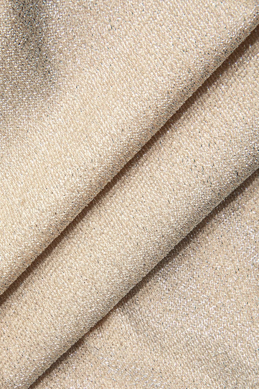 Mini robe ajustée col montant beige lune