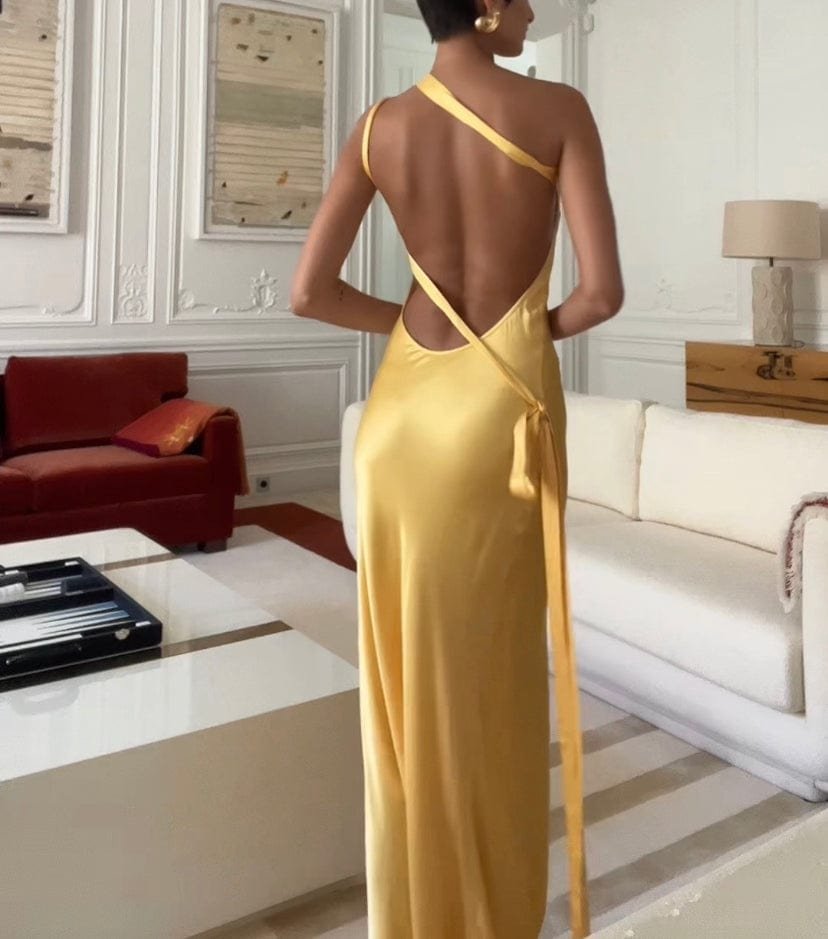 Robe élégante soirée saphir