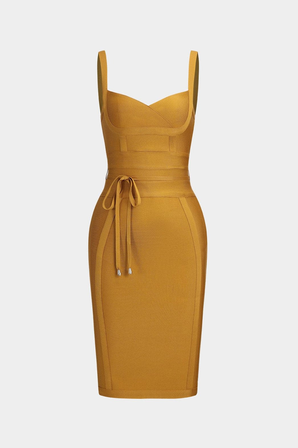Robe moulante jersey nœud vue avant soleil