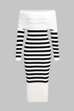 Robe moulante zébrée vue de face soleil