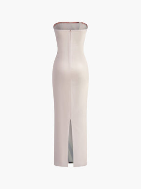 Robe satin floral détail tissu radieuse