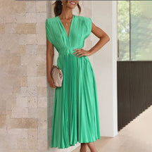 Robe Plissée Élégante Multi-Occasions