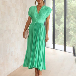 Robe Plissée Élégante Multi-Occasions