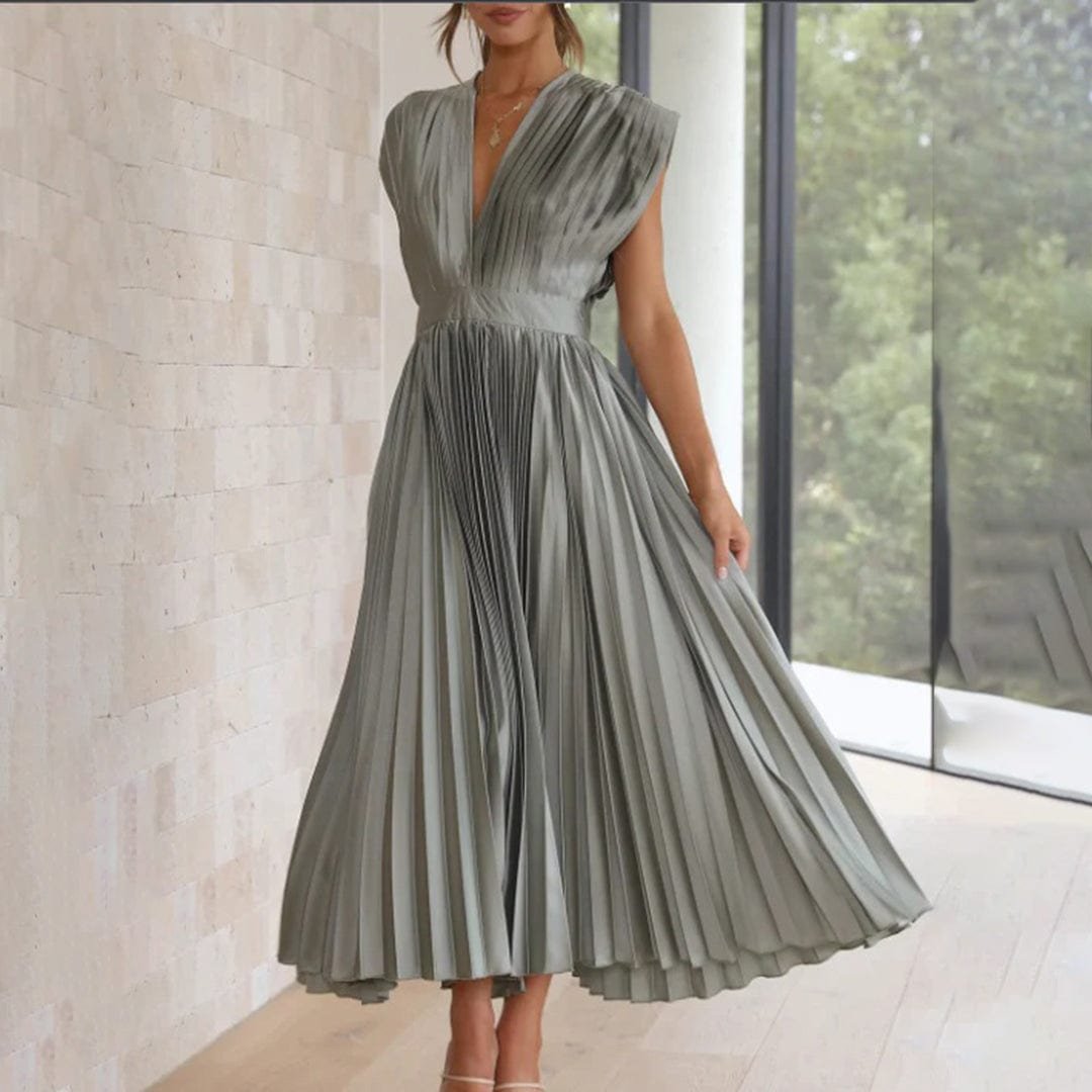 Robe Plissée Élégante Multi-Occasions