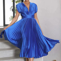 Robe Plissée Élégante Multi-Occasions