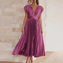 Robe Plissée Élégante Multi-Occasions