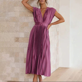 Robe Plissée Élégante Multi-Occasions