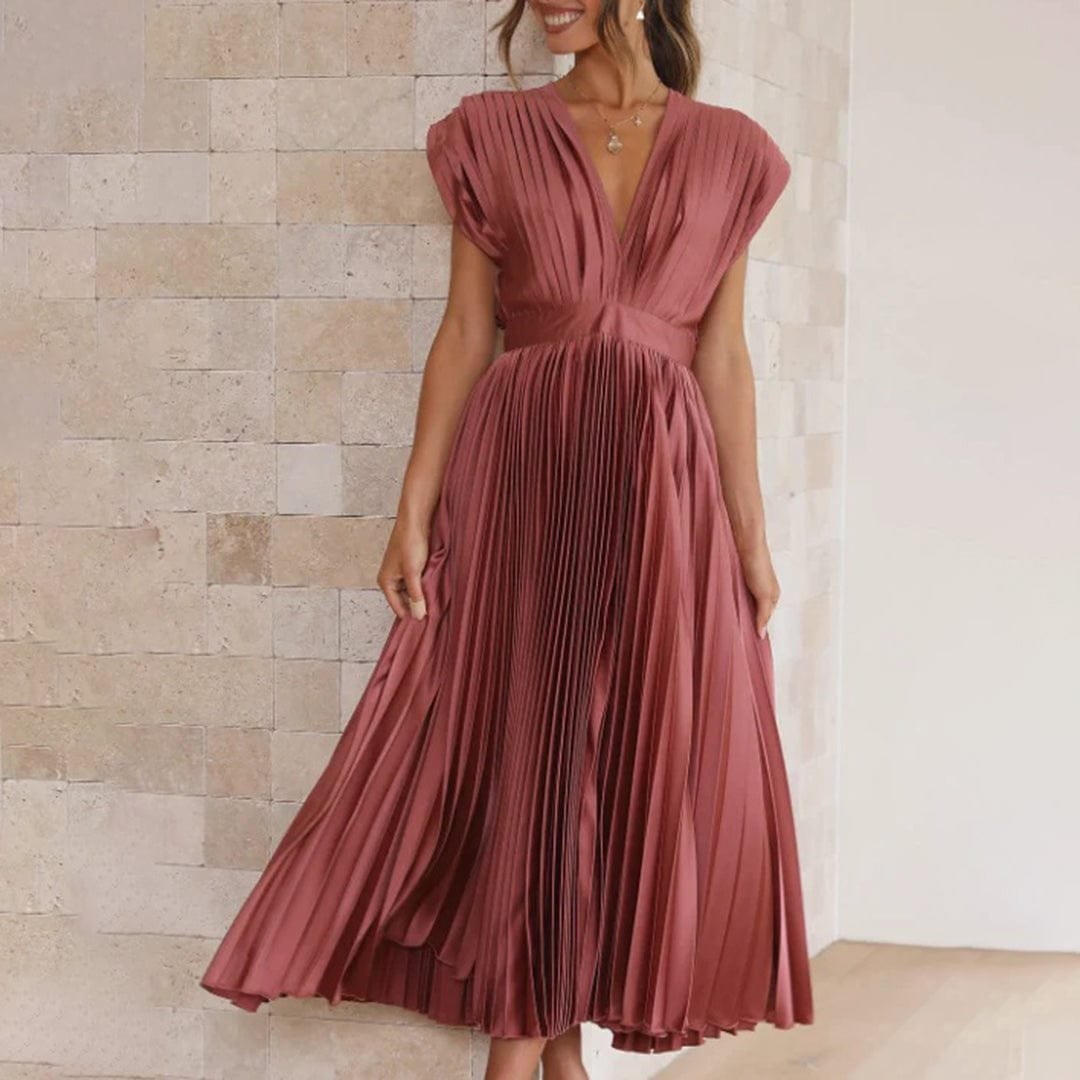 Robe Plissée Élégante Multi-Occasions