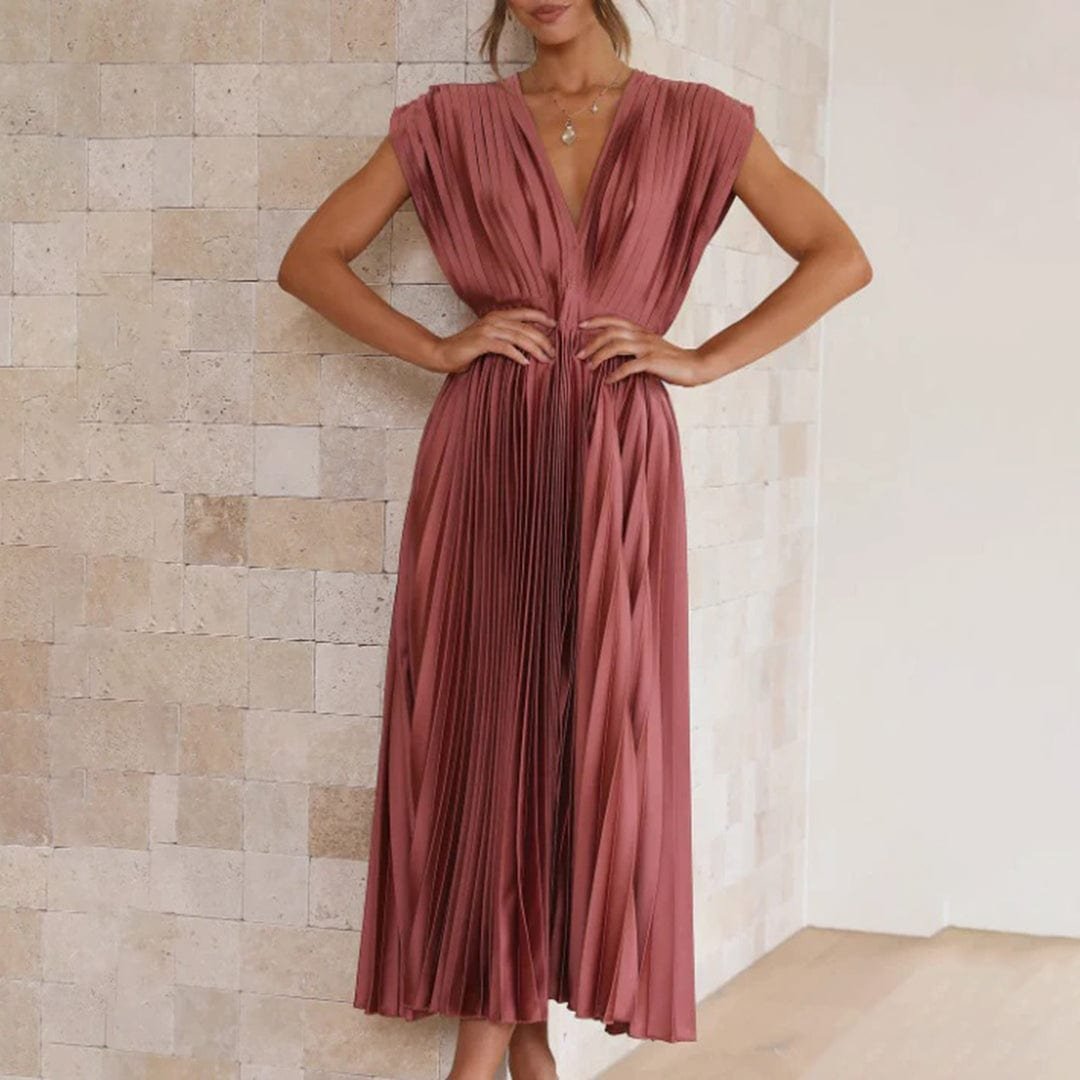 Robe Plissée Élégante Multi-Occasions