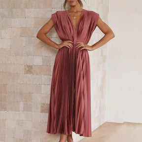 Robe Plissée Élégante Multi-Occasions