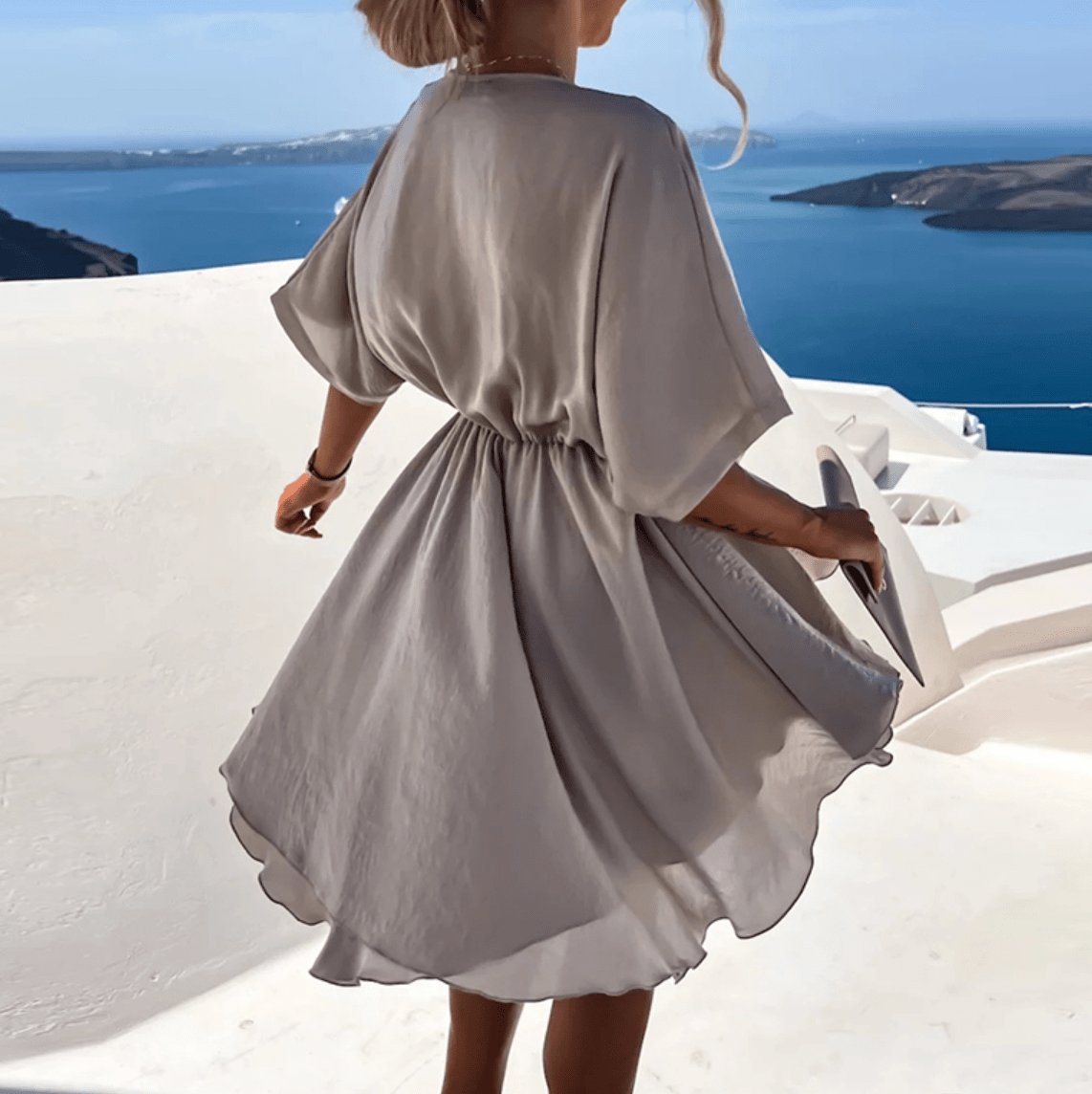 Robe Sophie verte classique rubis