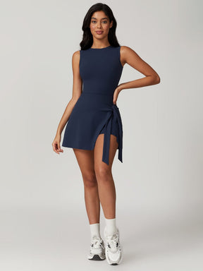 Robe de sport ajustée dos nu cristal