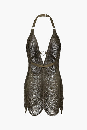 Robe transparente dos nu plage
