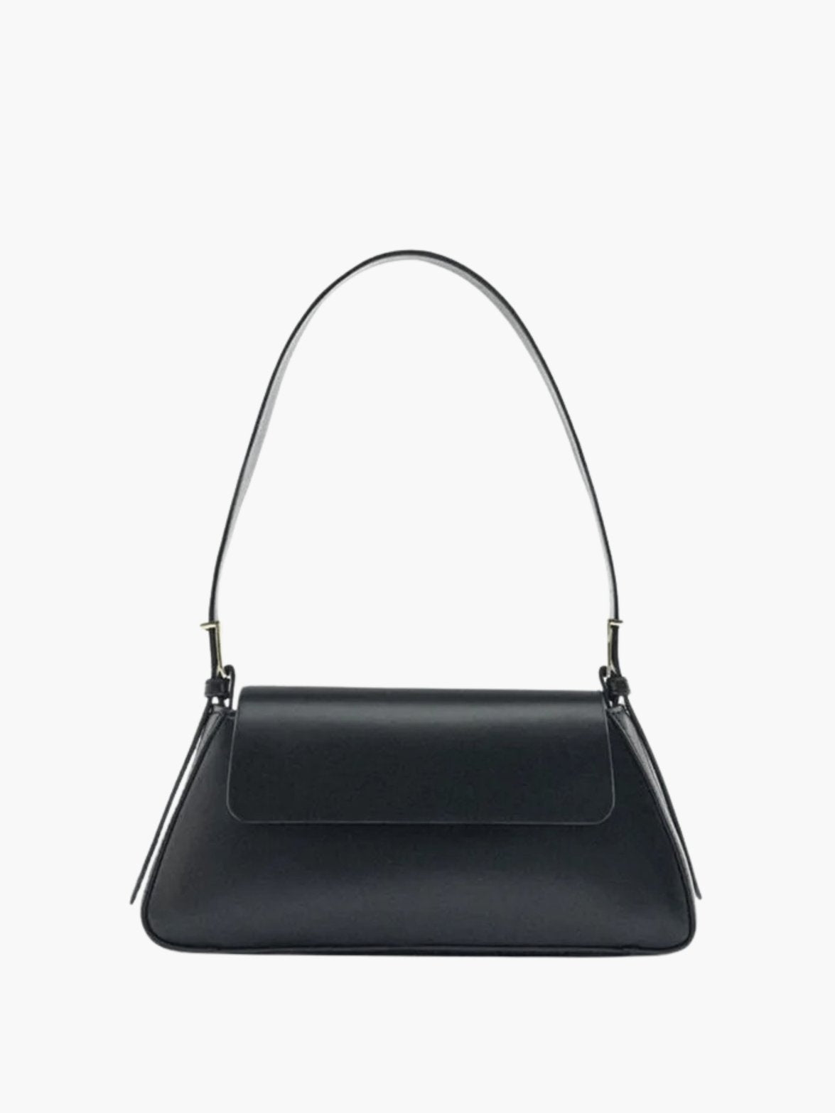 Sac bandoulière élégant en cuir noir douceur