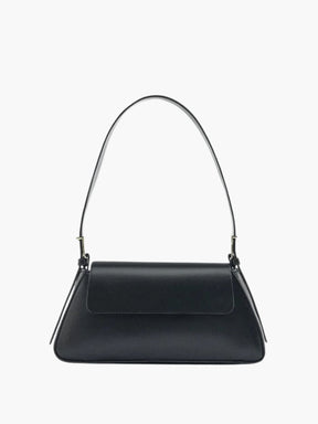 Sac bandoulière élégant en cuir noir douceur