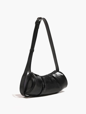 Sac cylindrique noir vue de côté lune