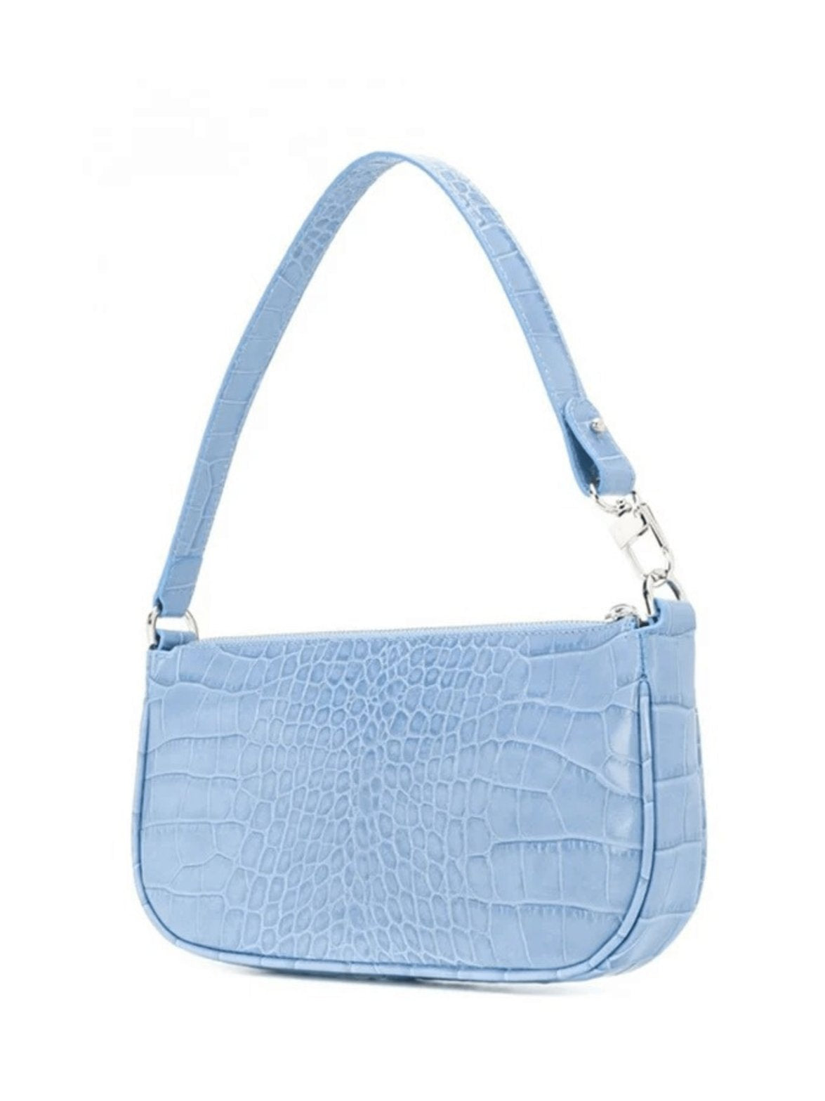 Sac baguette bleu ciel vue de côté léger