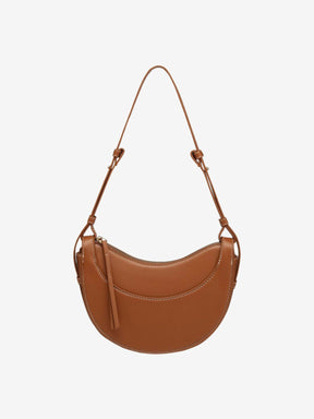 Sac bandoulière en cuir végétal camel soleil
