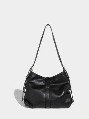 Vue intérieure sac cuir noir pluie