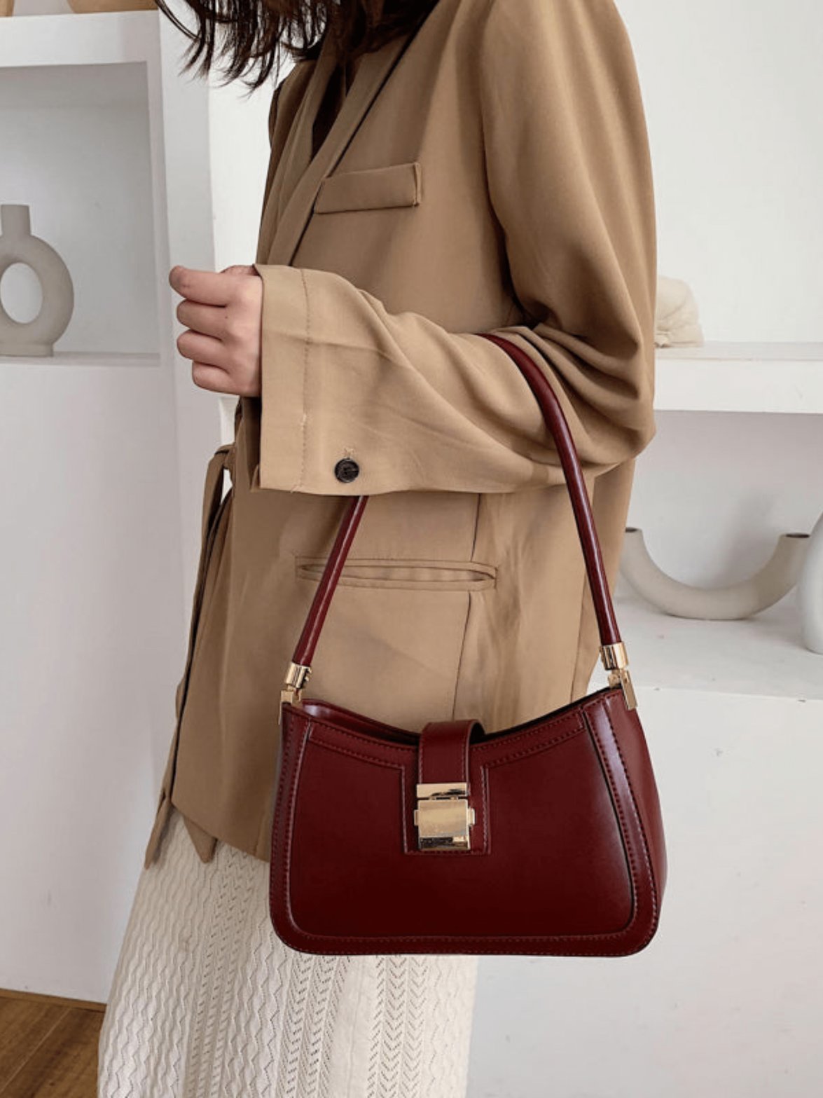 Sac élégant vue intérieure arc-en-ciel