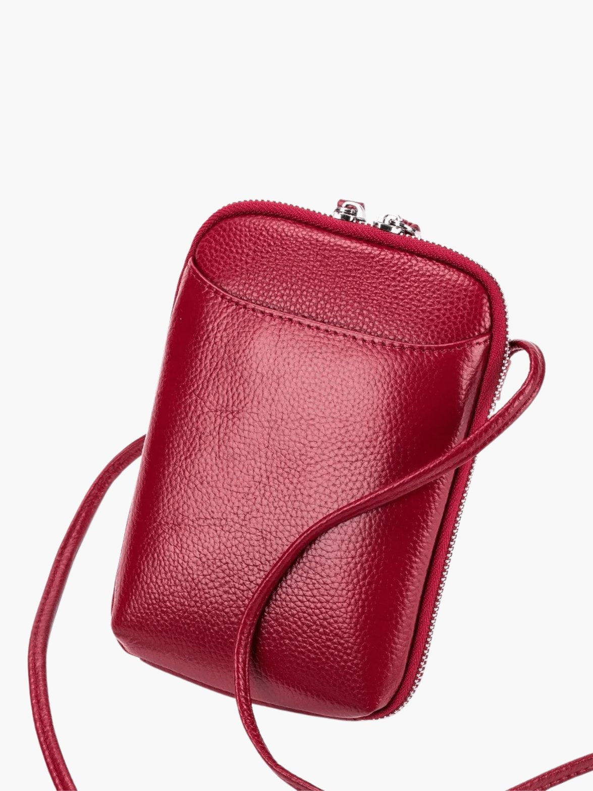 Détail texture cuir sac noir vague