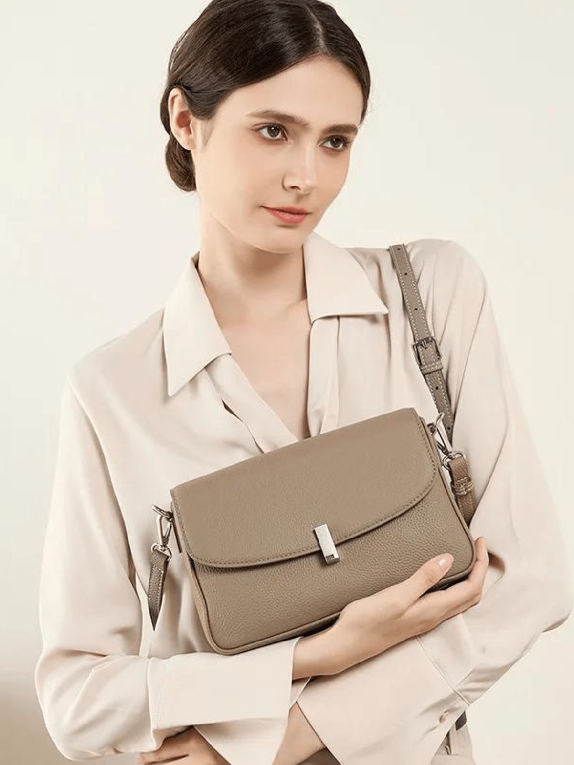 Sac porté épaule en cuir véritable brise