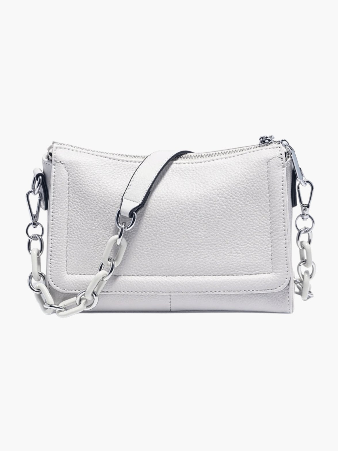 Sac bandoulière blanc élégant velours