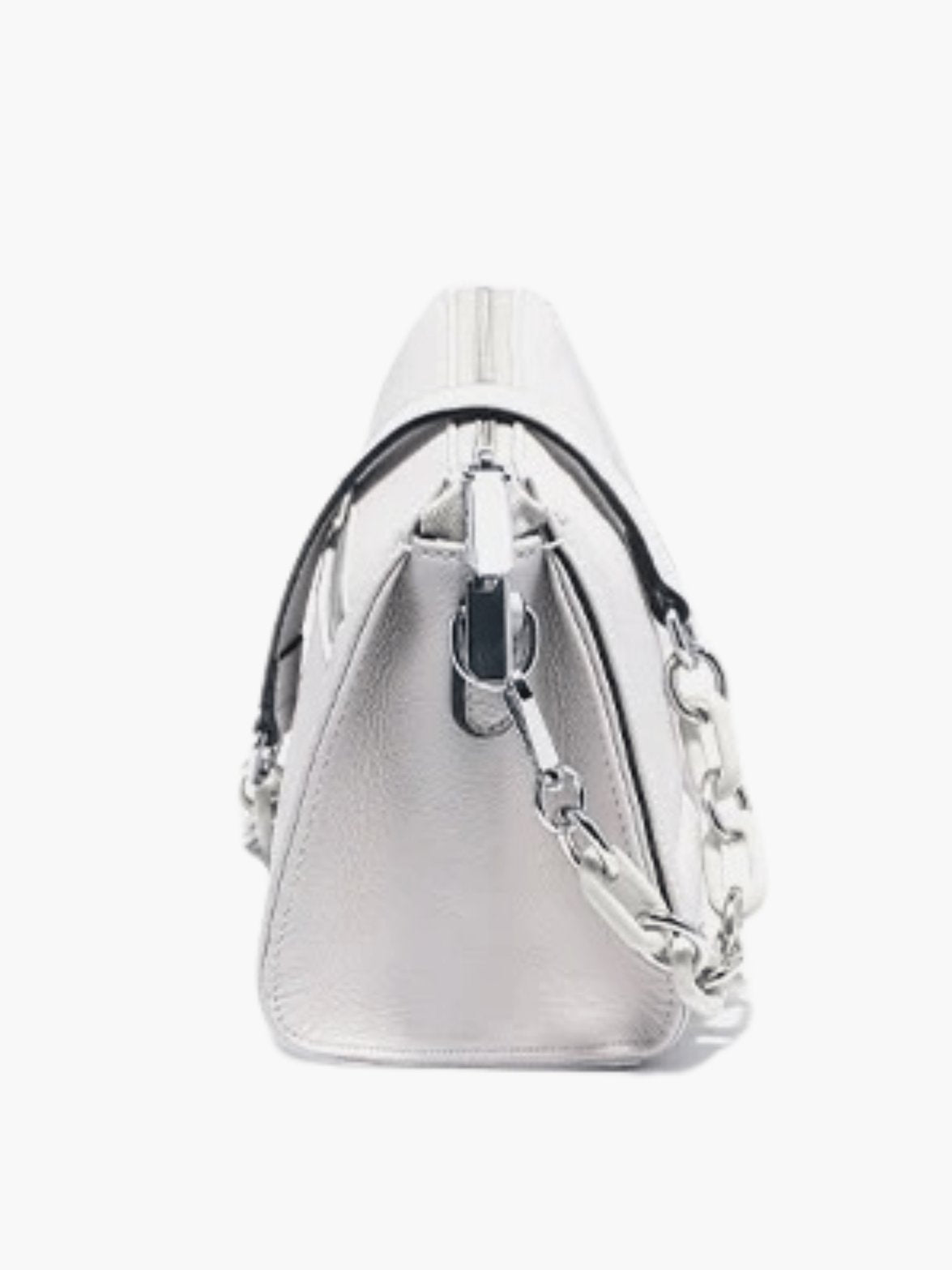 Sac bandoulière blanc vue détaillée crystal