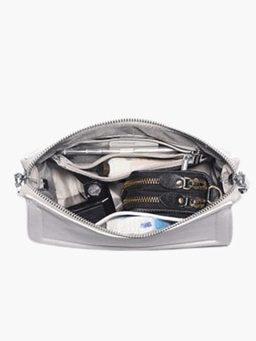 Sac bandoulière blanc vue intérieure soie