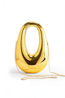 Sac bandoulière métallique doré vue avant sublime