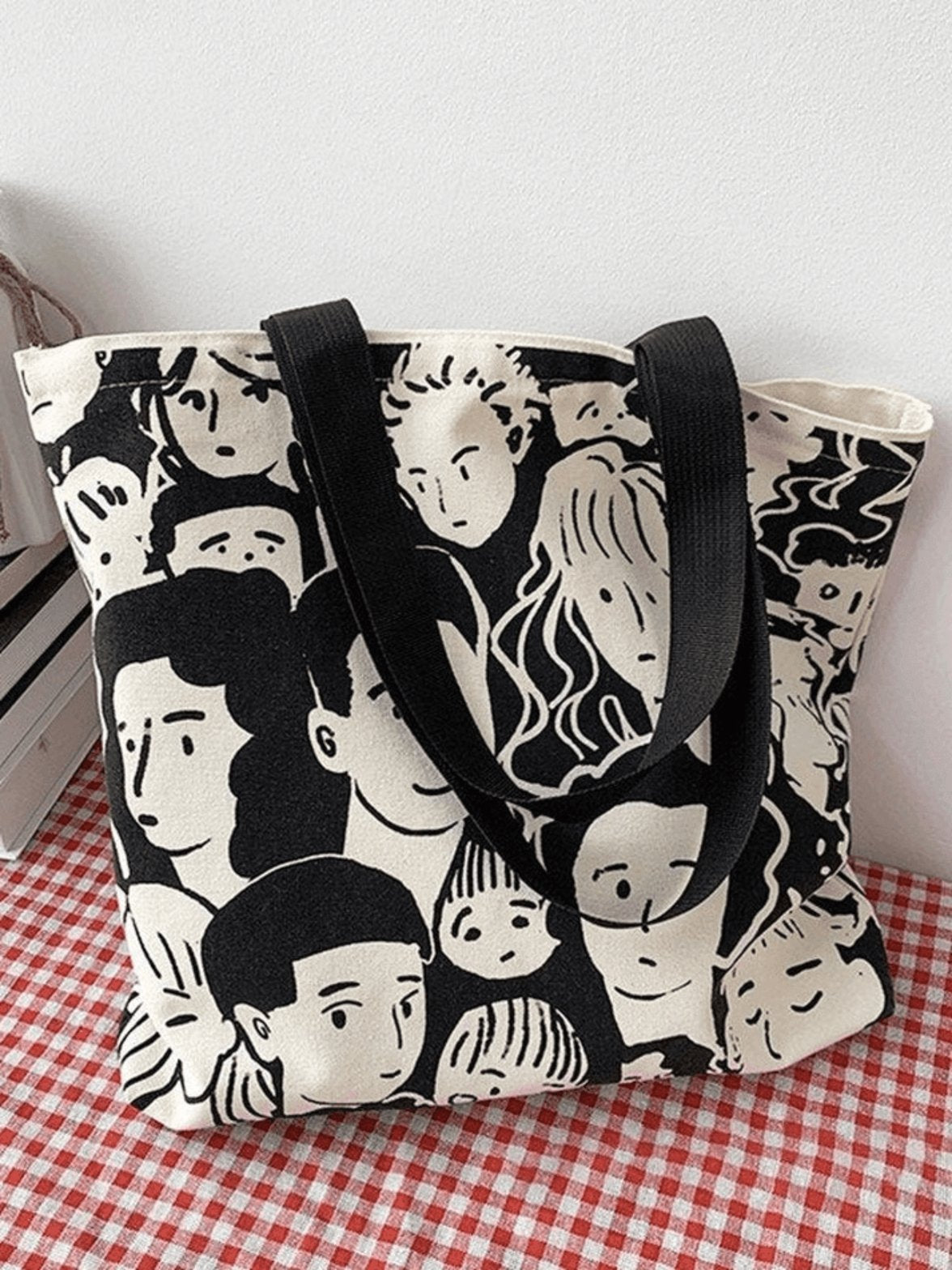 Vue intérieure du sac cabas - Vague