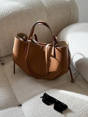 Détail sac cabas cuir douceur