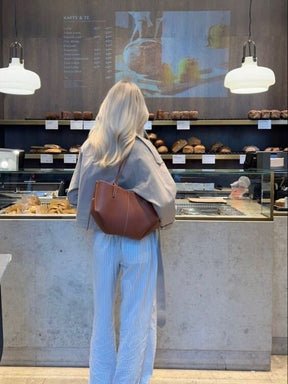 Sac cabas cuir marron style