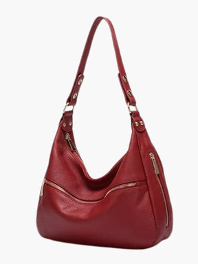 Sac croissant en cuir vue latérale lune