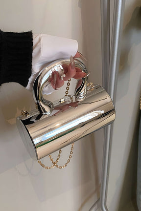 Sac cylindrique effet miroir doré océan