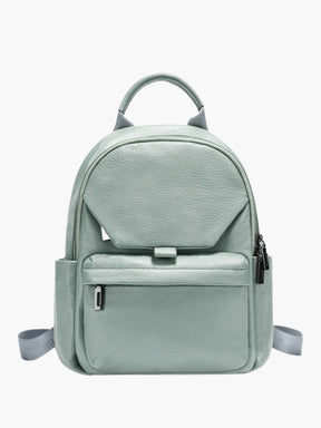 Sac à dos cuir vert menthe élégant soleil