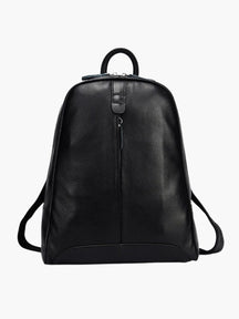 Sac à dos en cuir gris détail anse perle