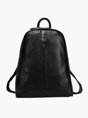 Sac à dos en cuir gris détail anse perle