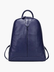 Sac à dos en cuir gris vue complète océan